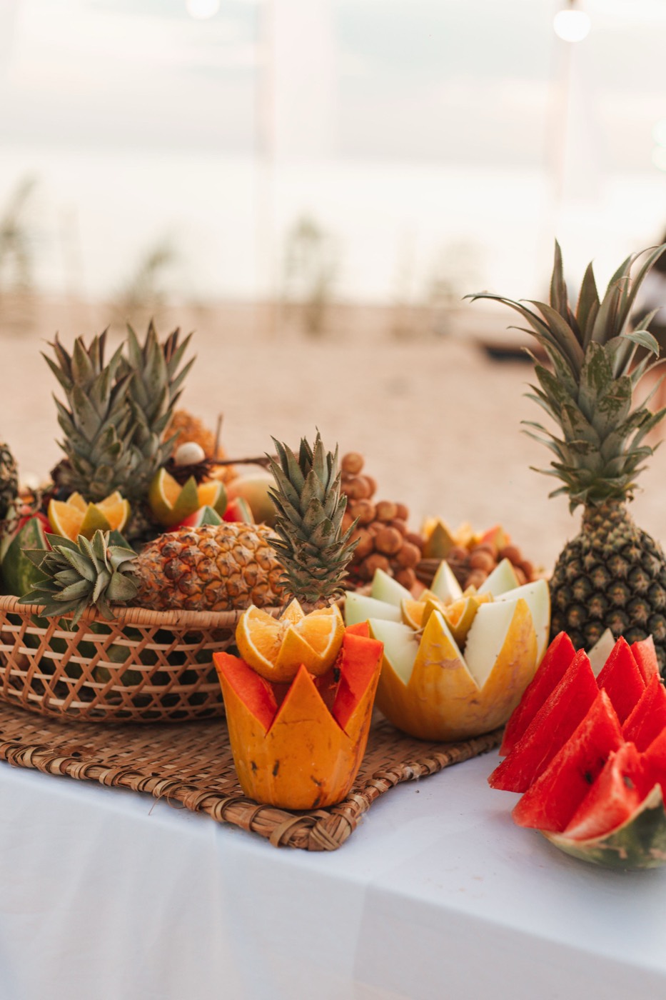 Mesa de frutas regionais
